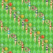 Beach Club - Green || Riviera || Odile Bailloeul