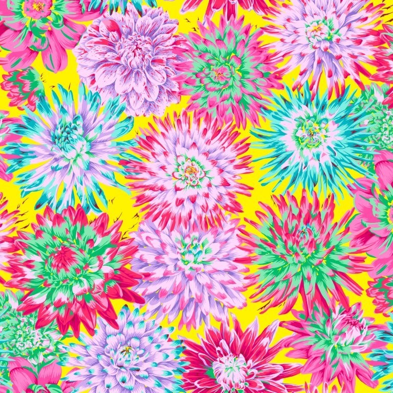 Cactus Dahlia - Spring || Kafe Fassett Collective for FreeSpirit February2026 || Philip Jacobs