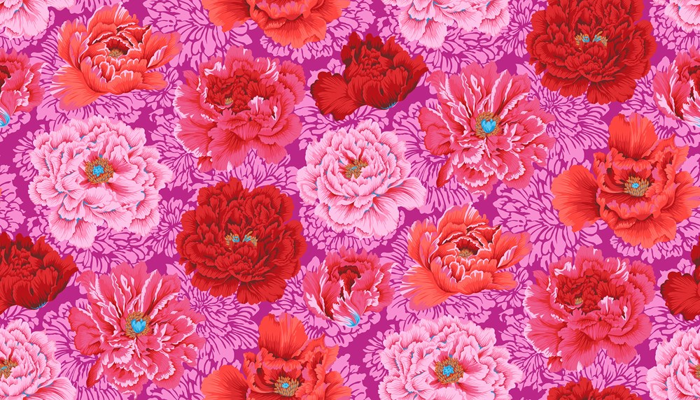Brocade Peony - Hot II Stash II Kaffe Fassett Collective