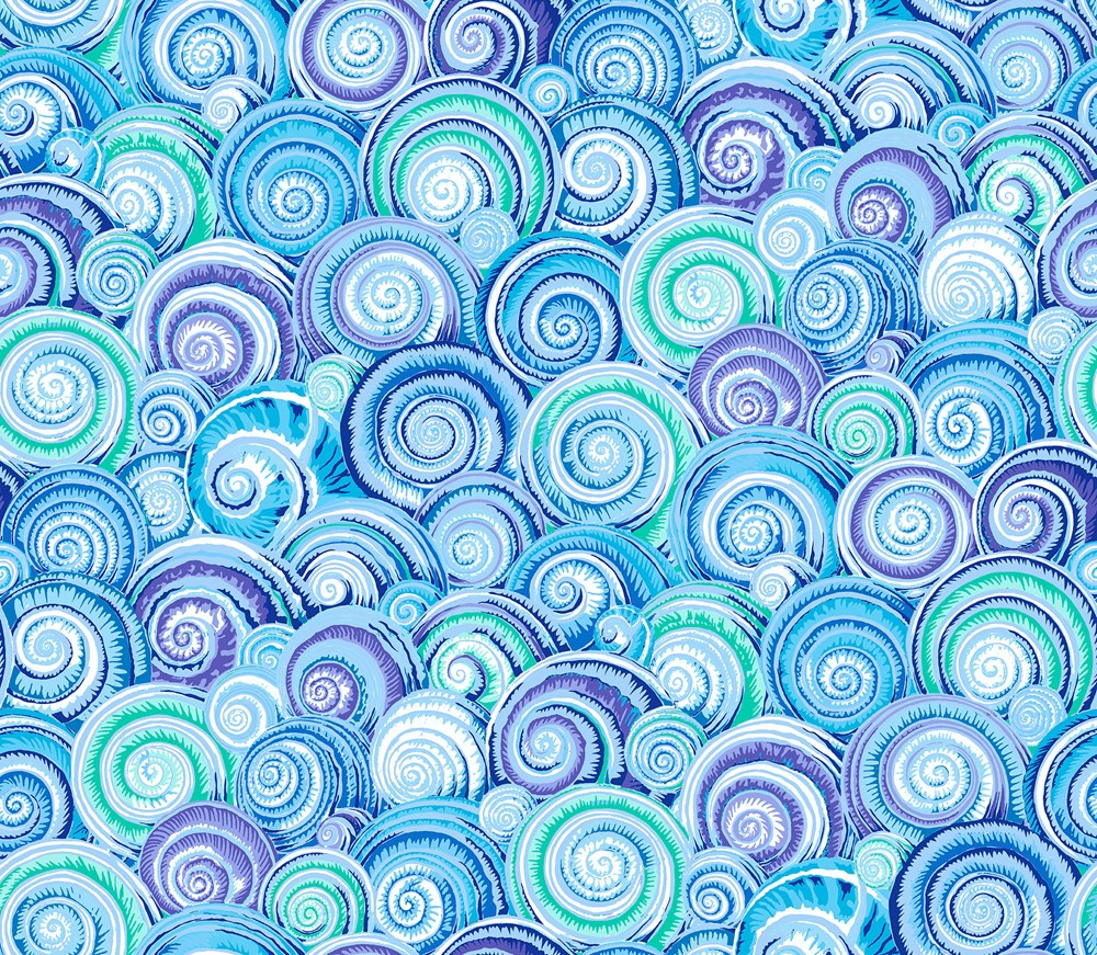 Spiral Shells - Blue II Stash II Kaffe Fassett Collective
