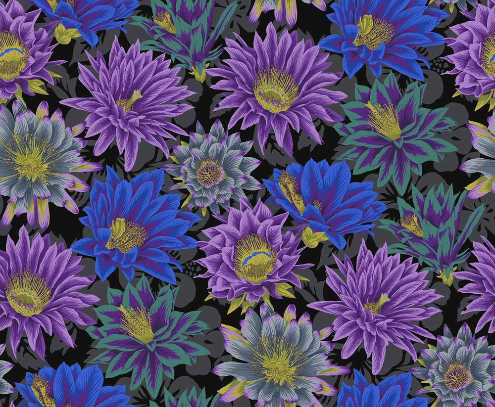 Cactus Flower - Black II Classics II Kaffe Fassett Collective