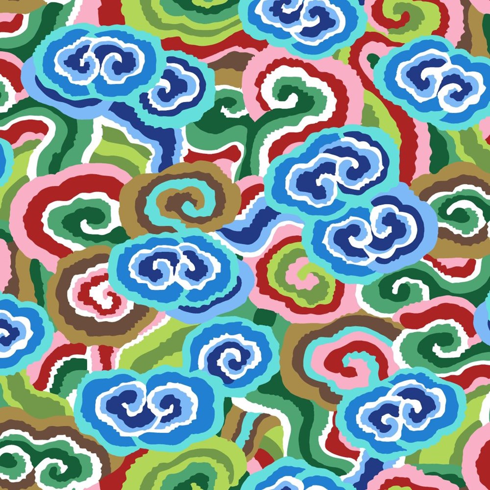 Cloud Scrolls - Blue || August 2026 || Kaffe Fassett Collective