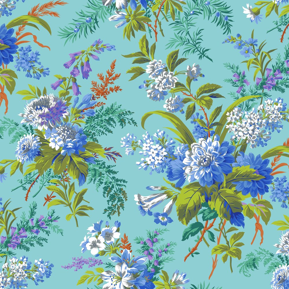 Jardin - Blue || August 2026 || Kaffe Fassett Collective