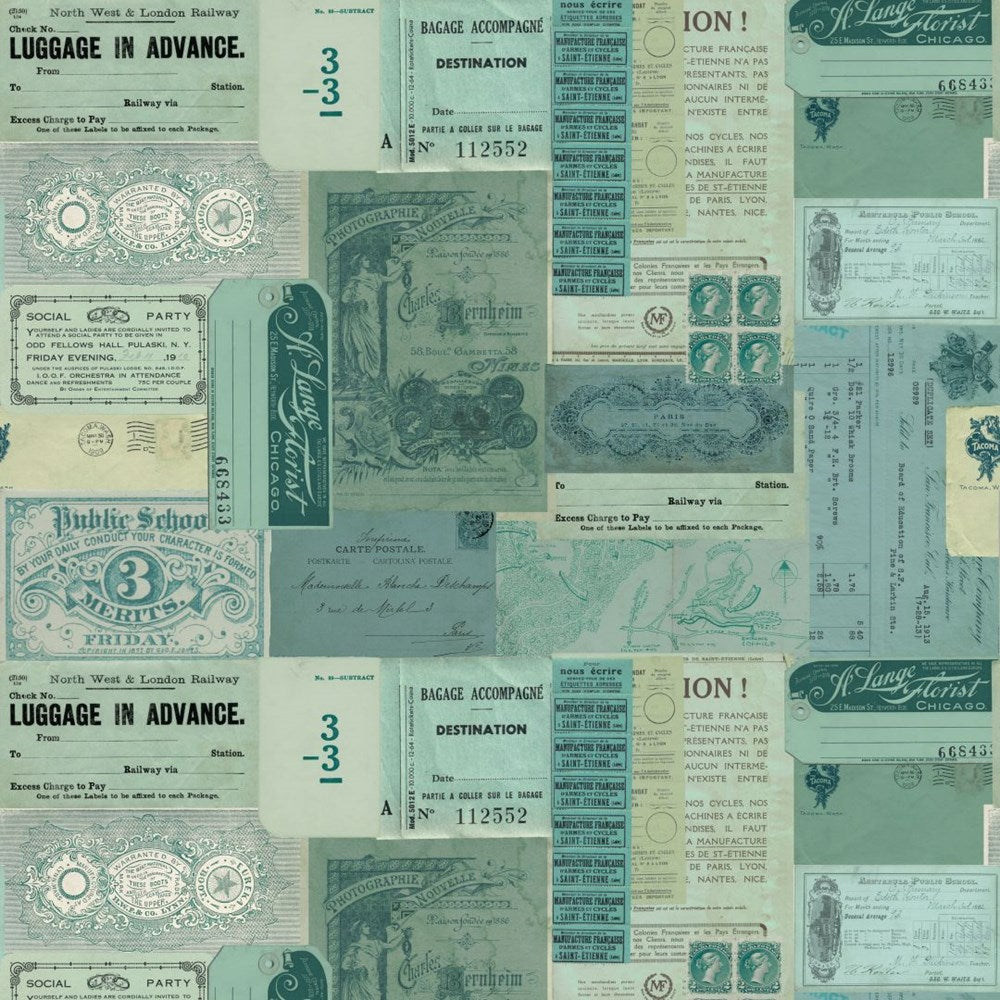 Teal Ephemera - Teal || Palette Curated || Tim Holtz Eclectic Elements