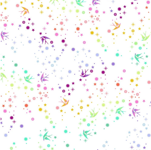 Fairy Dust - White II True Colours II Tula Pink