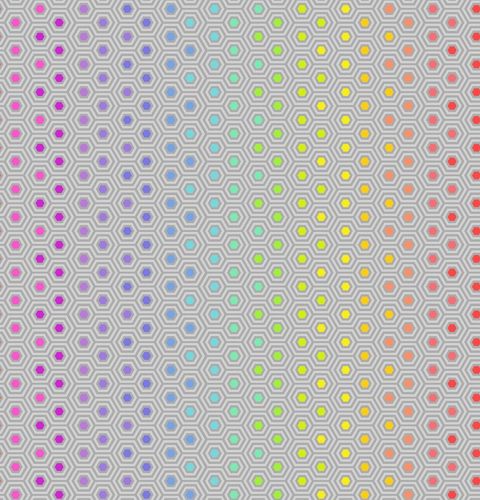 Hexy Rainbow - Dove II True Colours II Tula Pink