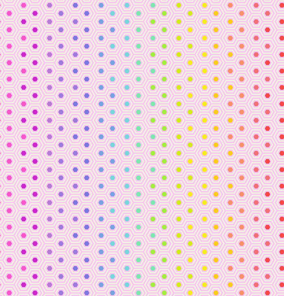 Hexy Rainbow - Shell II True Colours II Tula Pink