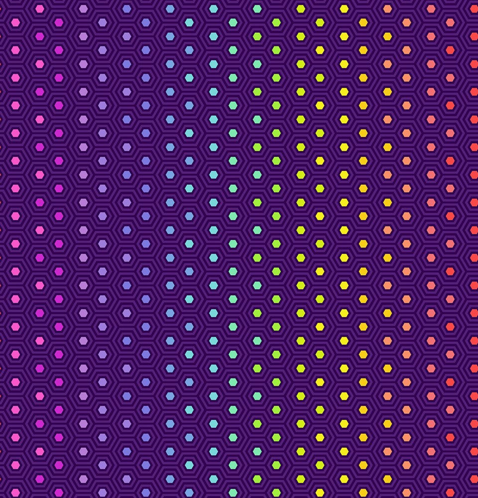 Hexy Rainbow - Starling II True Colours II Tula Pink