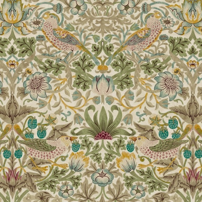 Strawberry Thief - Old Gold || Lodden || Morris & Co.