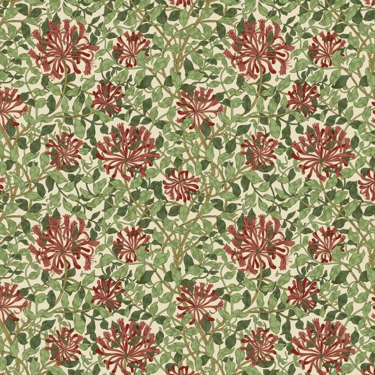 SM Honeysuckle - Madder Leaf || Suffolk Holiday Collection || Morris & Co.