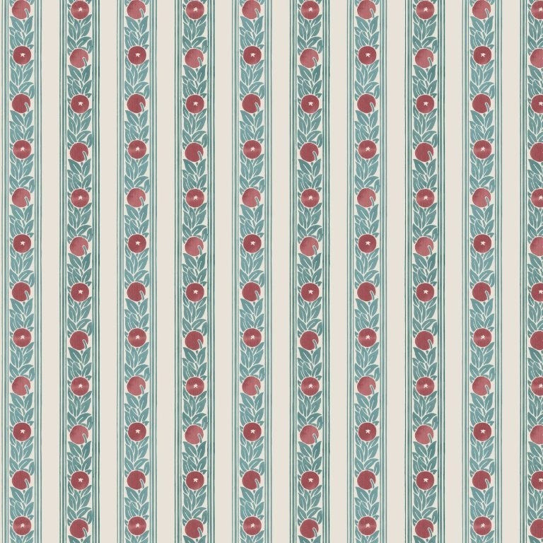 Fruit Stripe - Plum || Lodden || Morris & Co.