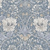 SM Honeysuckle & Tulip - Indigo || Morden by Morris & Co.