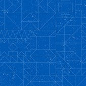 Block Party - Cobalt || Tchotchkes 108" Quilt Back || Giucy Giuce