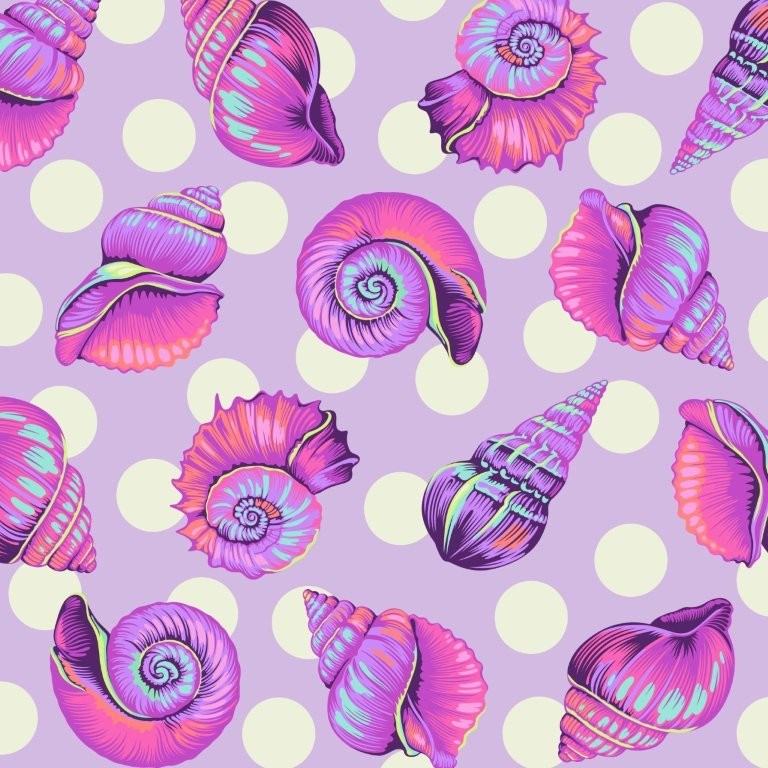 Big Shelly - Ultraviolet || Floral Reef 108 Quilt Back || Tula Pink