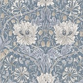 Honeysuckle & Tulip - Indigo || Morden 108" Quiltback || Morris & Co.