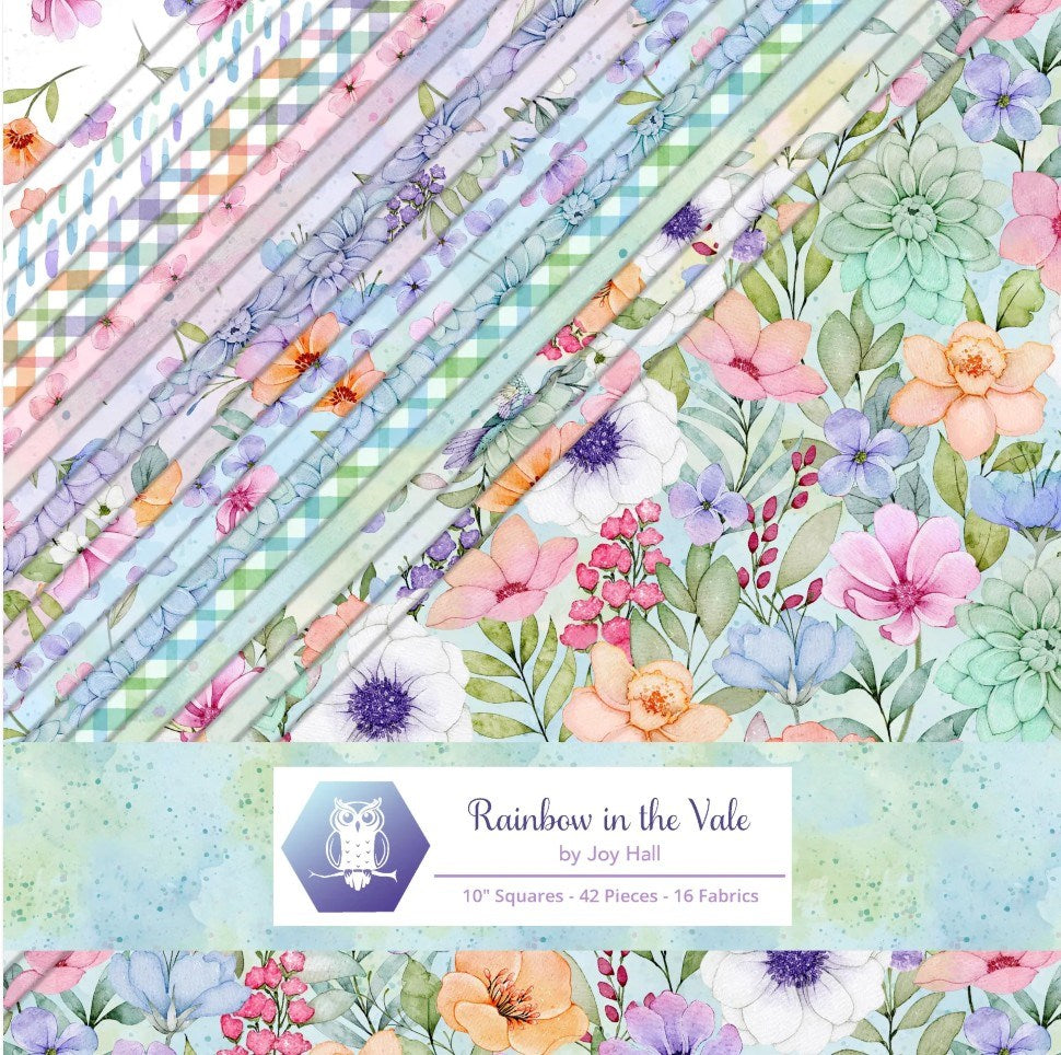Rainbow in the Vale-10 / 2-4 Pieces of Each Print || Rainbow in the Vale || White Owl Textiles