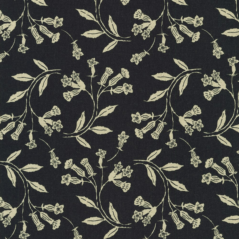 SB-850469D1-5 || BLACK || COTTON FLAX PRINTS || Robert Kaufman