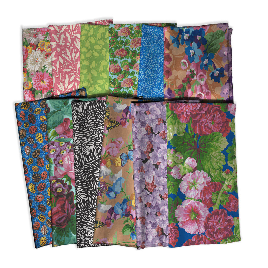 8xFat Quarter Bundle - Snow Leopard Cottage Garden