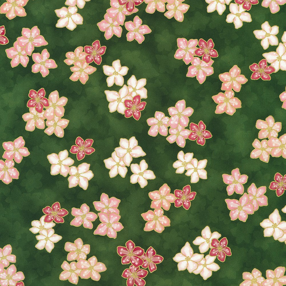 SRKDM-23509-44 || MEDIUM BLOSSOM FOREST || IMPERIAL COLLECTION - GRACEFUL CRANES || Robert Kaufman