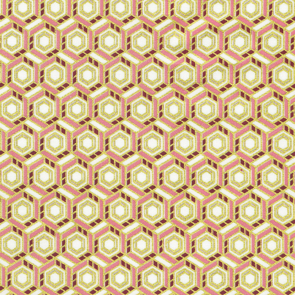 SRKDM-23510-416 || GEO LATTICE PEARL PINK || IMPERIAL COLLECTION - GRACEFUL CRANES || Robert Kaufman