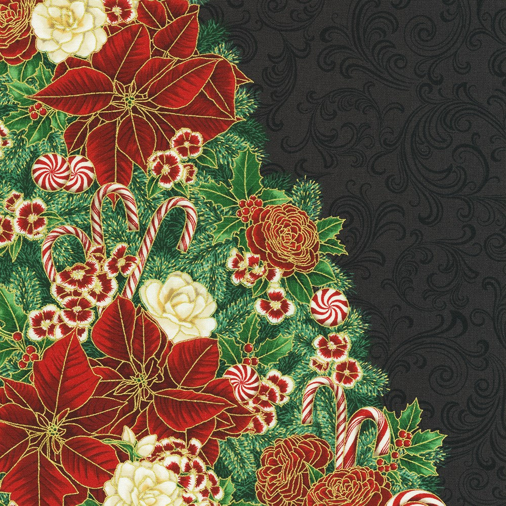 HOLIDAY FLOURISH-PEPPERMINT TWIST || BLACK ||