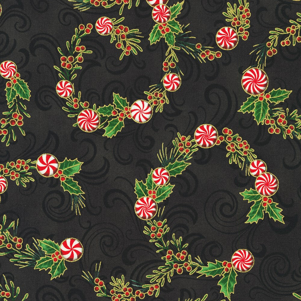 HOLIDAY FLOURISH-PEPPERMINT TWIST || BLACK ||