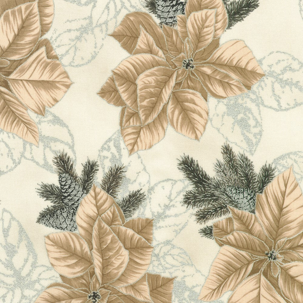 SRKM-23700-303 || BLANC || HOLIDAY FLOURISH - FOREST GLEN || Robert Kaufman