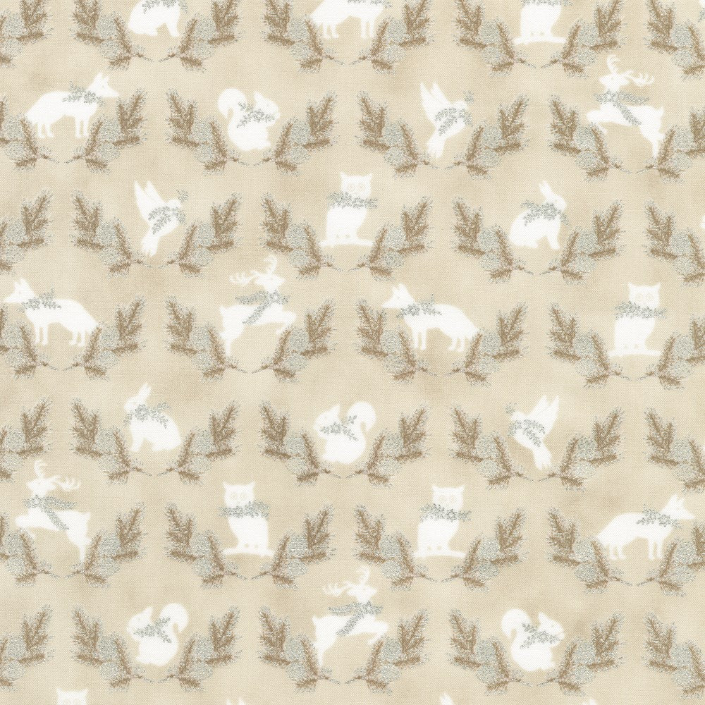 SRKM-23706-303 || BLANC || HOLIDAY FLOURISH - FOREST GLEN || Robert Kaufman