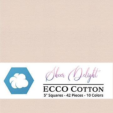 Sheer Delight-Stamp / 5" Squares || Ecco Cotton || White Owl Textiles