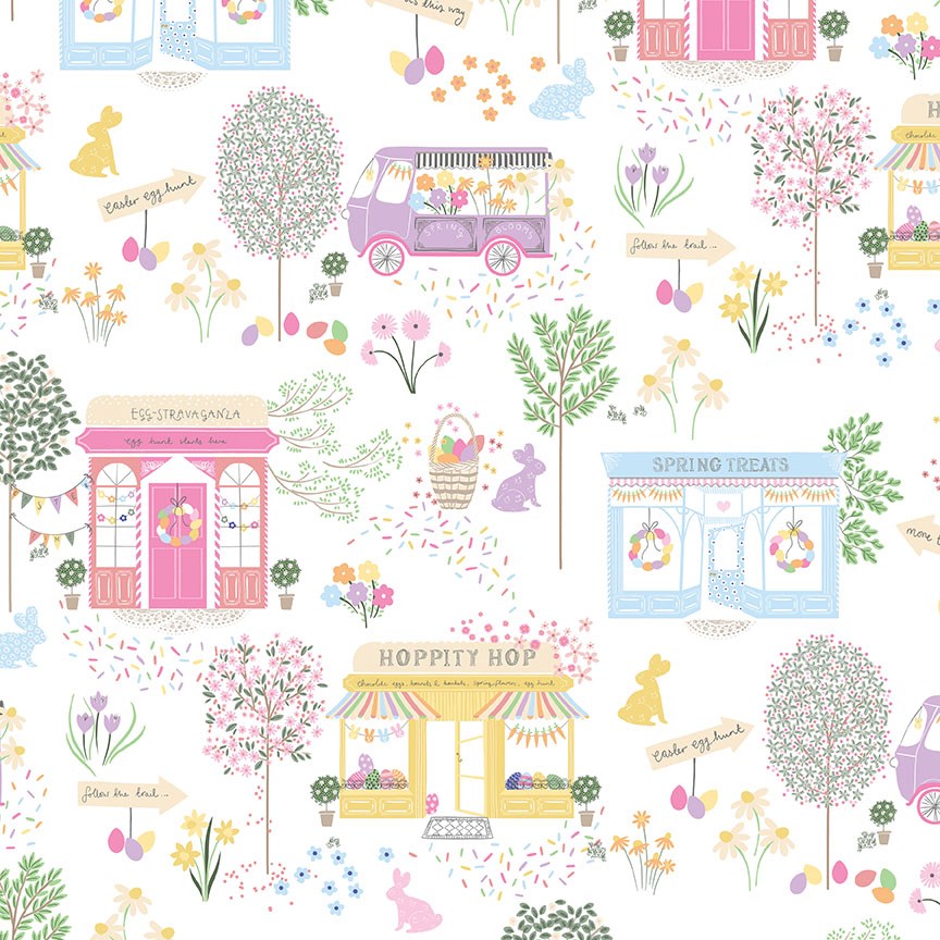 HOPPY HOUR - BUNNY TRAIL || WHITE || Dear Stella