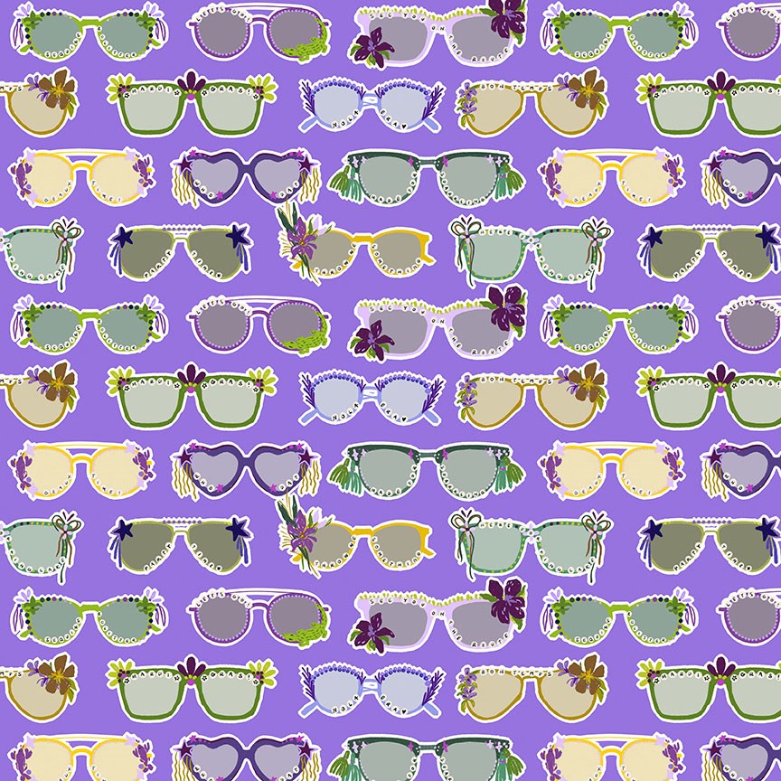 MARDI GRAS STYLE - SUNGLASSES || VIOLET || Dear Stella