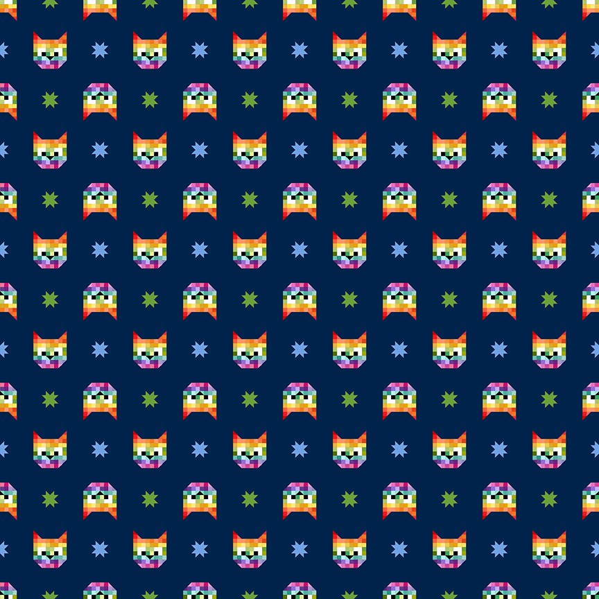 MEOWTER SPACE - LASER CAT || NAVY || Dear Stella