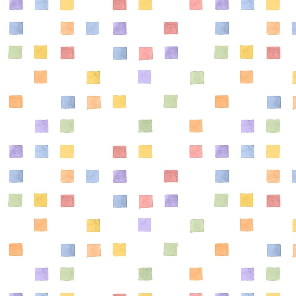 T100-002-156 / Squares - Multi || Easy Listening Vol. 1 || White Owl Textiles