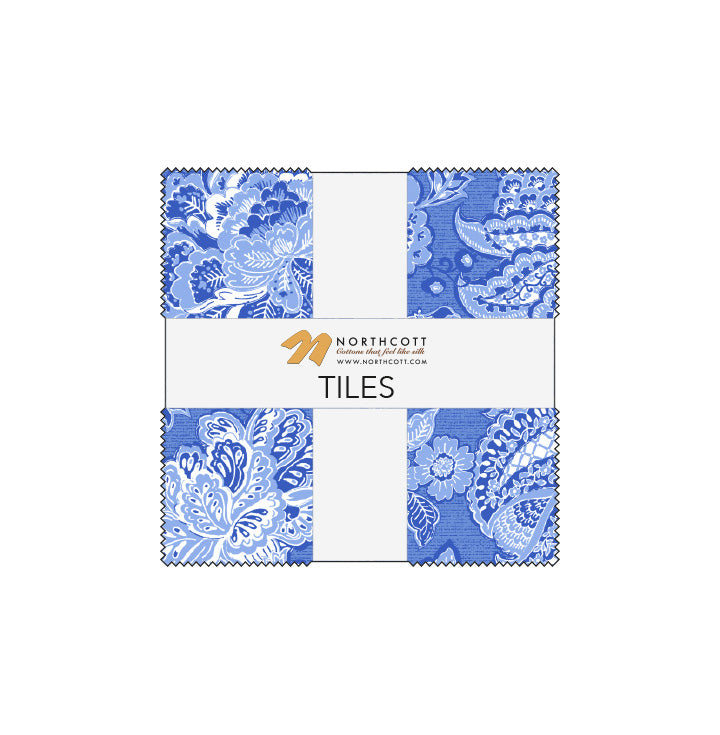 TILES - 10&quot;x10&quot; || DELFT DYNASTY || Northcott Studio