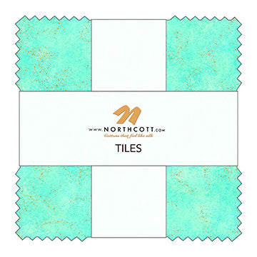 TILES - LAGOON PEACOCK || SHIMMER BASICS || Northcott Basic