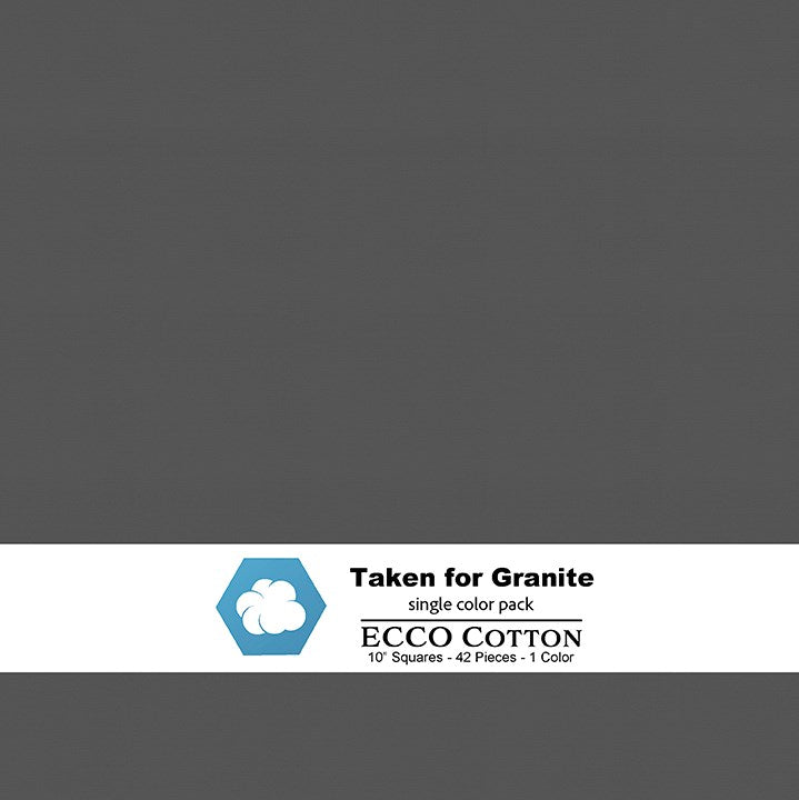 Taken for Granite-ST / 10" Squares || Ecco Cotton || White Owl Textiles