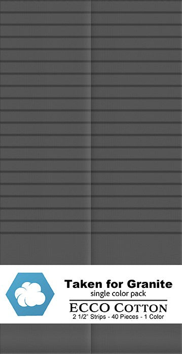 Taken for Granite-SP / 2.5" Strips || Ecco Cotton || White Owl Textiles