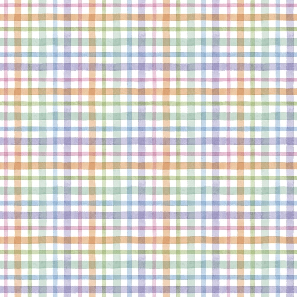 W110-030-146 / Plaid - White Multi || Rainbow in the Vale || White Owl Textiles