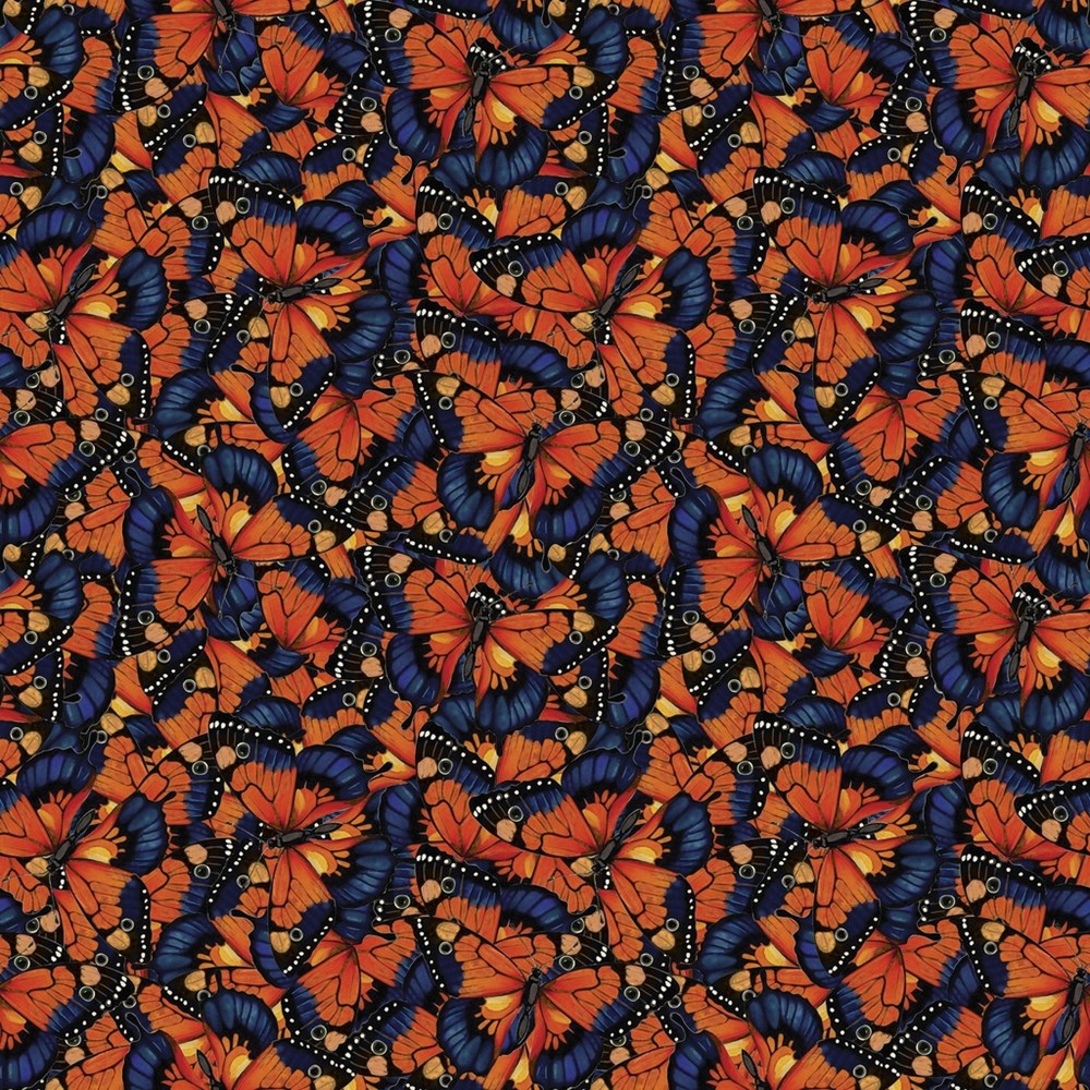 W150-020-473 / Packed Butterflies - Multi || Beneath the Canopy || White Owl Textiles
