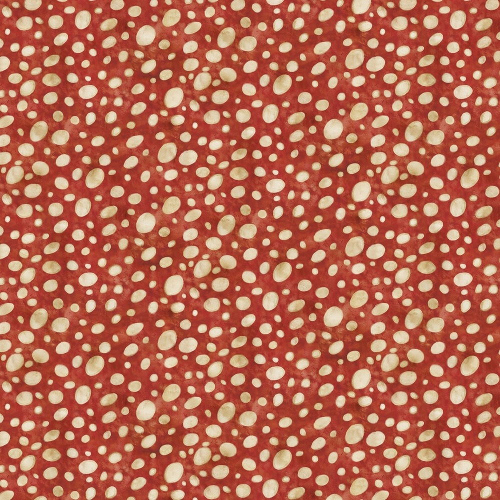 W150-021-511 / Mushroom Dot - Red || Beneath the Canopy || White Owl Textiles