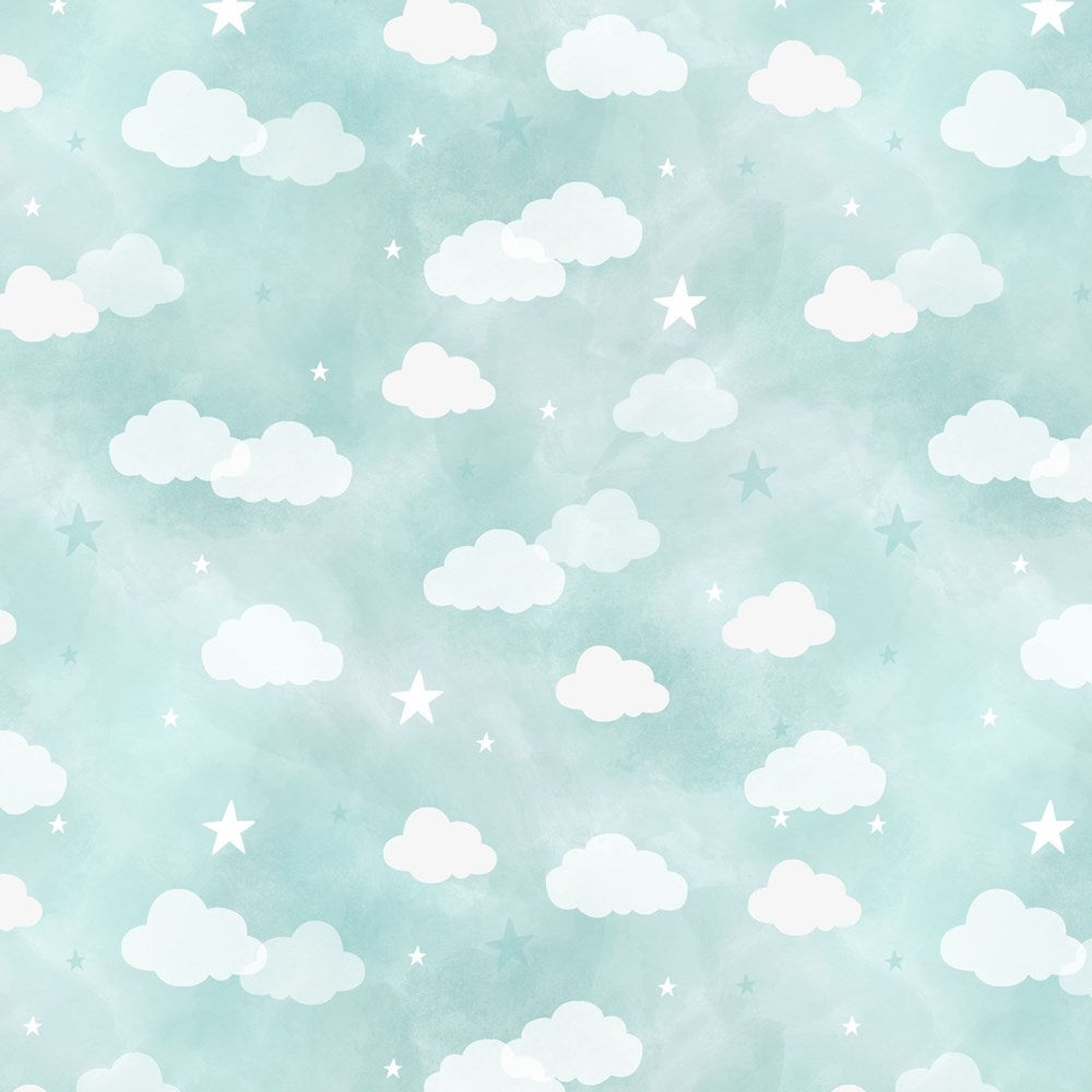 W190-006-717 / Stars & Clouds - Sky || Woodland Lullaby || White Owl Textiles