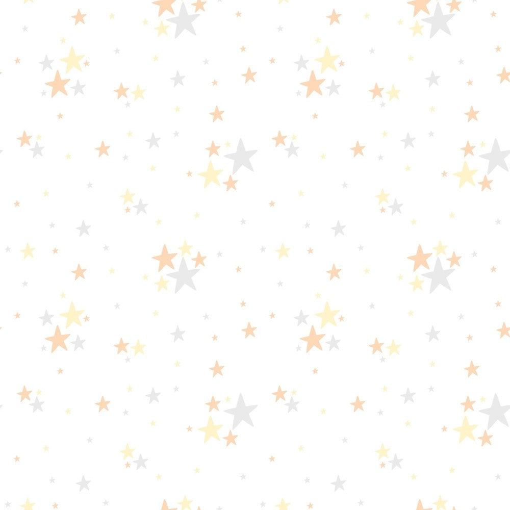 W190-008-149 / Stars - White || Woodland Lullaby || White Owl Textiles