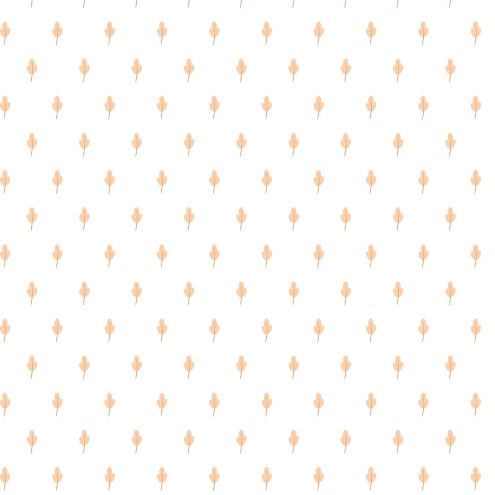 W190-009-144 / Leaves - Peach || Woodland Lullaby || White Owl Textiles