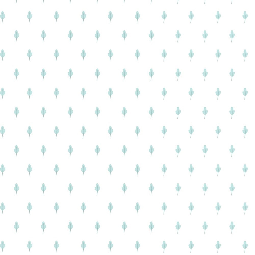 W190-009-177 / Leaves - Sky || Woodland Lullaby || White Owl Textiles