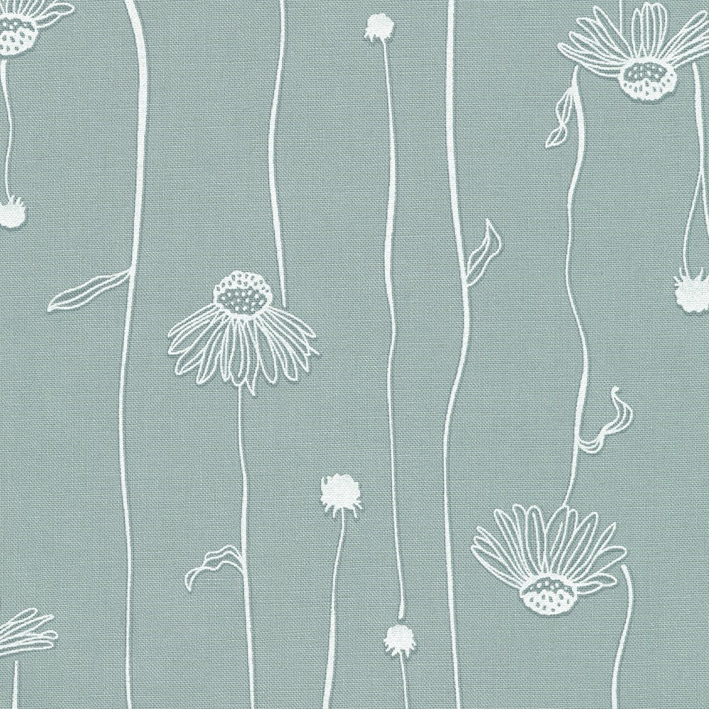 WEL-23349-304 || CONE FLOWERS SHADOW || ALABASTER HUES || Robert Kaufman