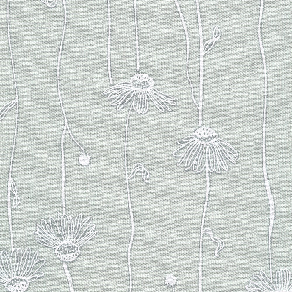 WEL-23349-412 || CONE FLOWERS DOVE || ALABASTER HUES || Robert Kaufman