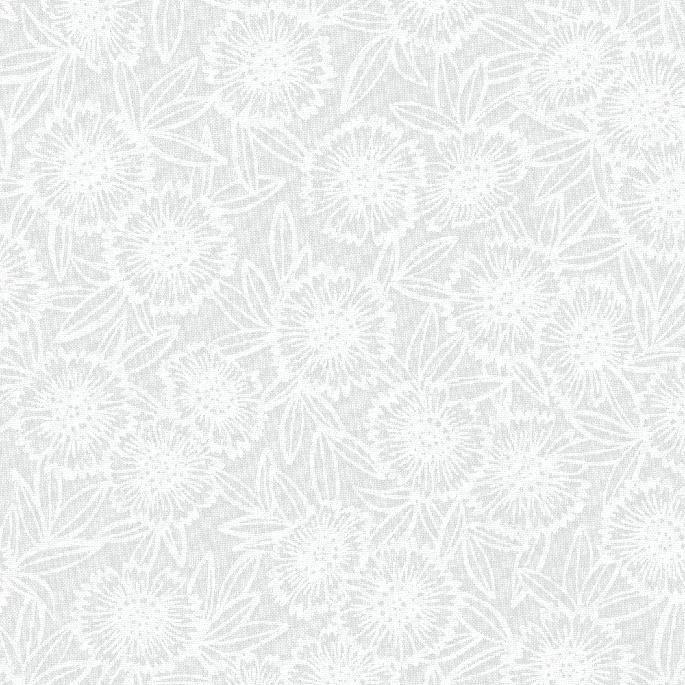 WEL-23350-1 || DAISIES WHITE || ALABASTER HUES || Robert Kaufman