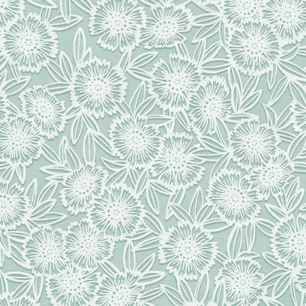WEL-23350-336 || DAISIES FOG || ALABASTER HUES || Robert Kaufman