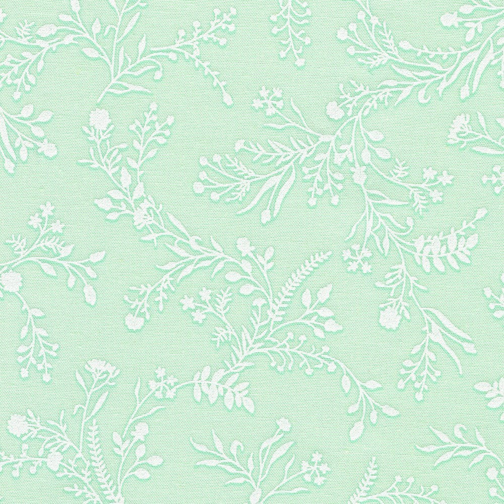 WEL-23351-32 || BRANCHES MINT || ALABASTER HUES || Robert Kaufman