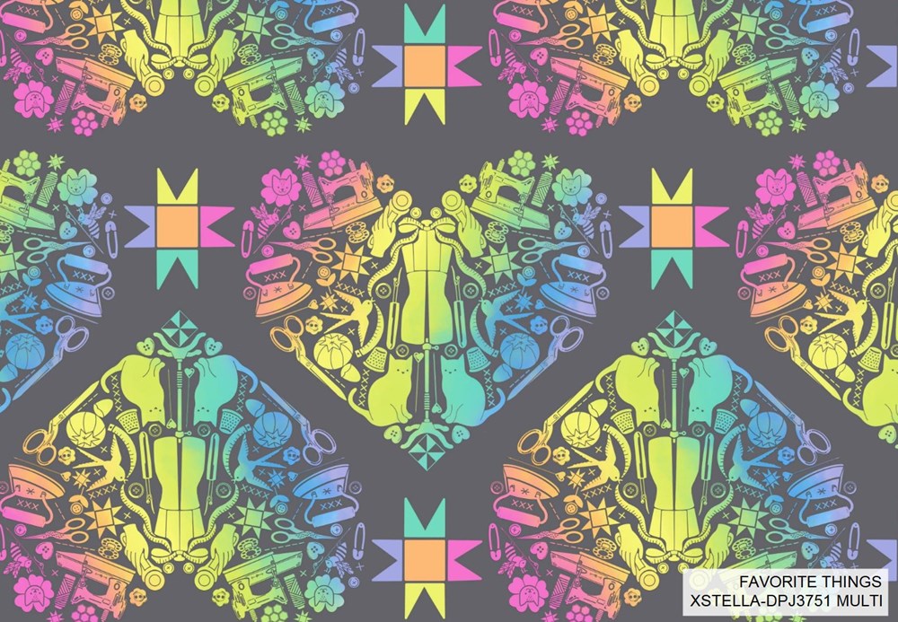 EXTRA WIDE QUILT BACKS - FAVORITE THINGS || MULTI || Dear Stella